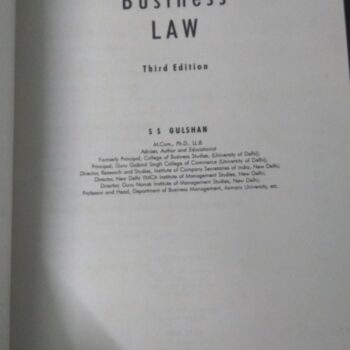 Business Law Book Third Edition for Sale